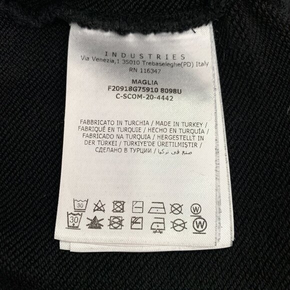 H11428 Moncler masked black pattern printed logo patch hooded drawstring long-sl - Picture 7 of 8